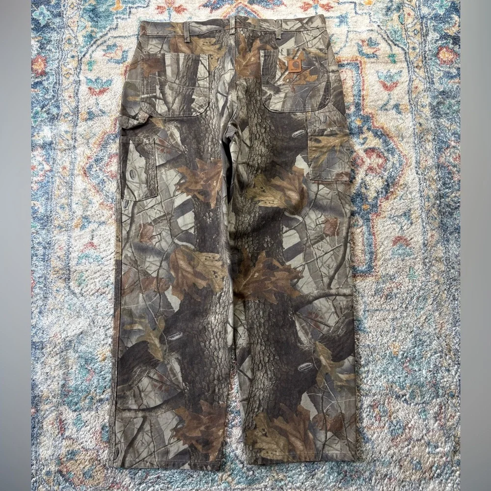 Vintage Carhartt Realtree Camouflage Carpenter Pants Size 38 - Picture 3 of 5